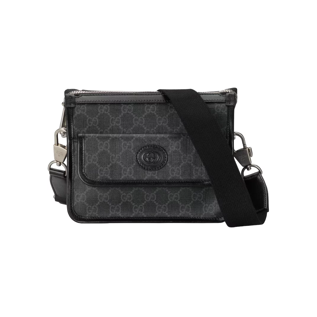 MESSENGER BAG WITH INTERLOCKING G - GBC064