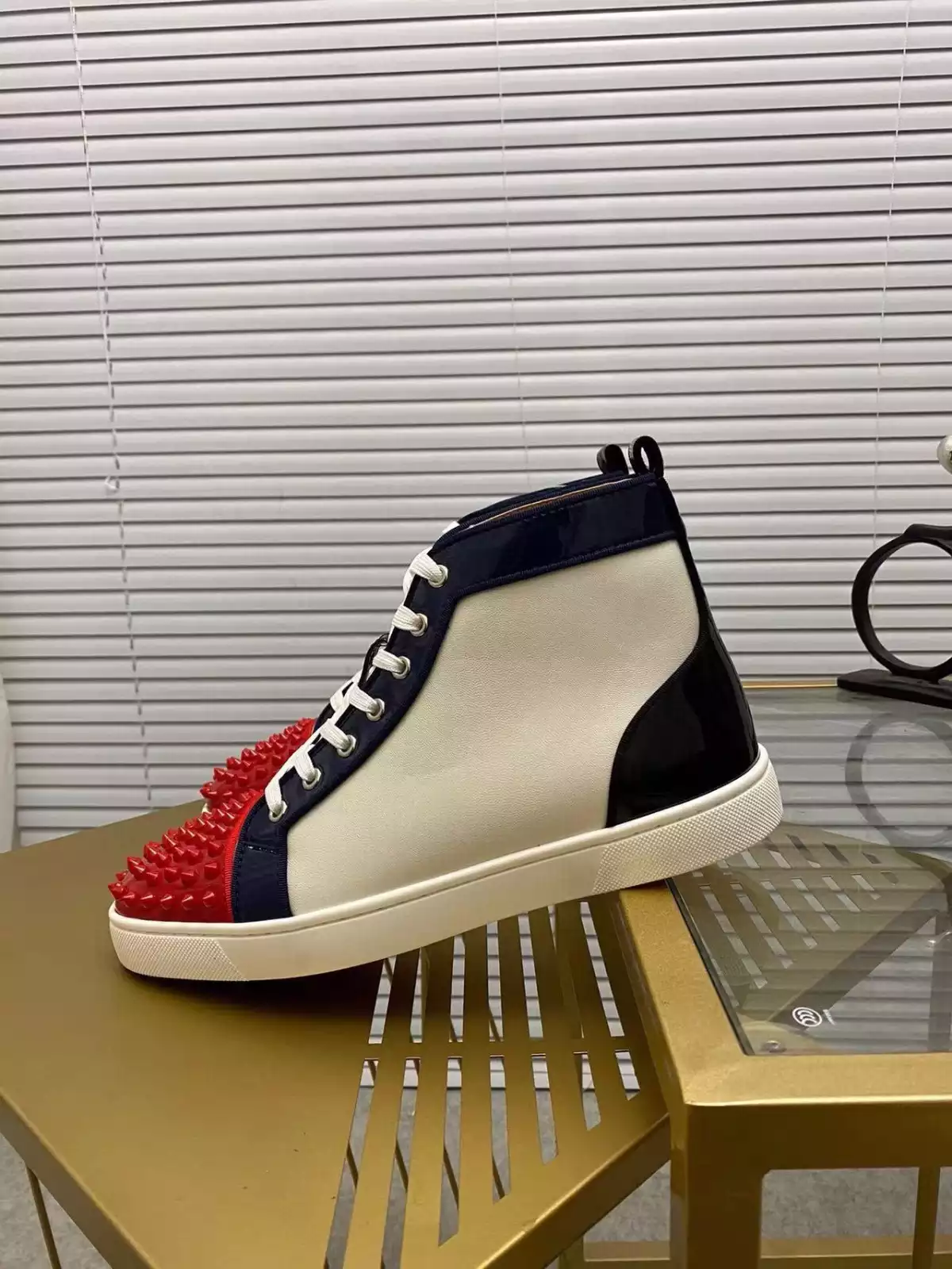 CHRISTIAN LOUBOUTIN HIGH-TOP SNEAKER - CL176
