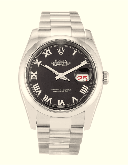 ROLEX DATEJUST 116200 36MM BLACK DIAL