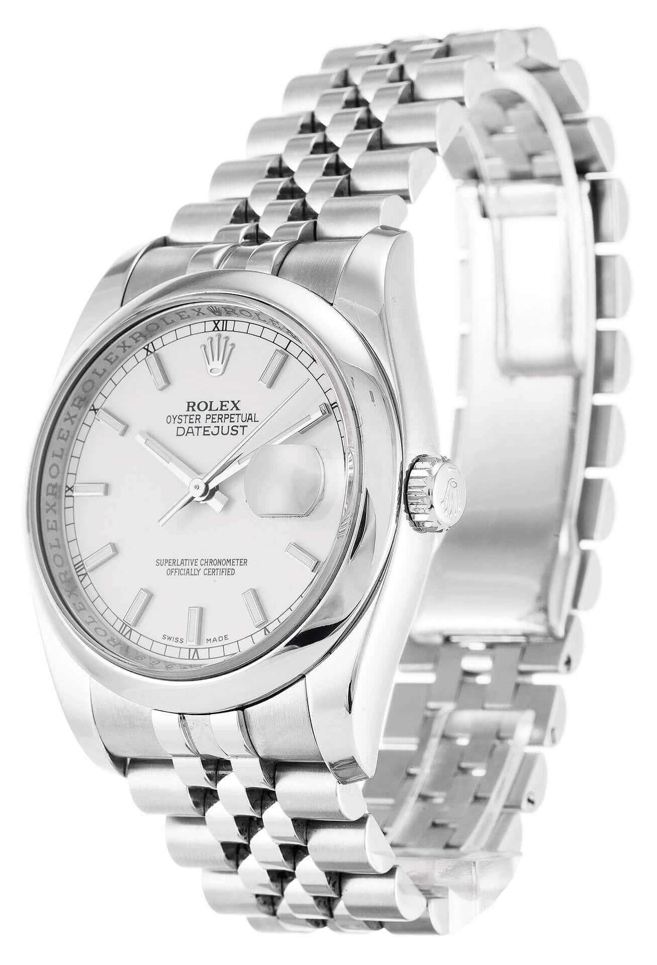 ROLEX DATEJUST 116200 36MM WHITE DIAL