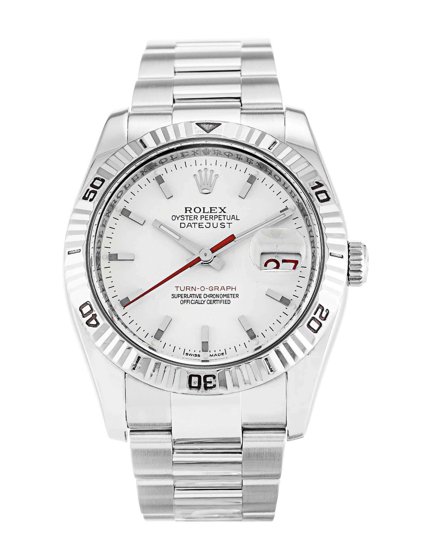 ROLEX DATEJUST 116264 36MM WHITE DIAL