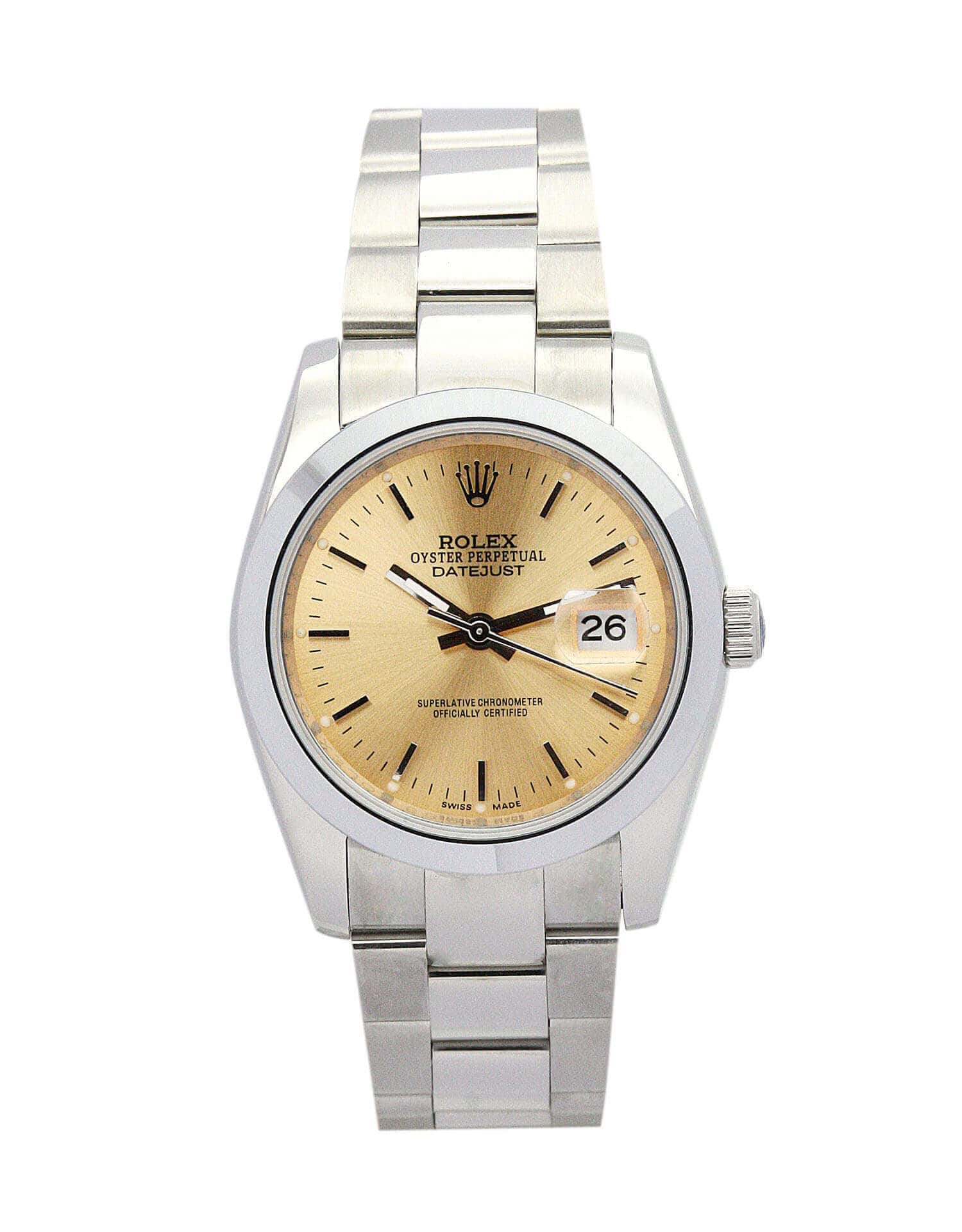 ROLEX DATEJUST 16013 36MM CHAMPAGNE DIAL