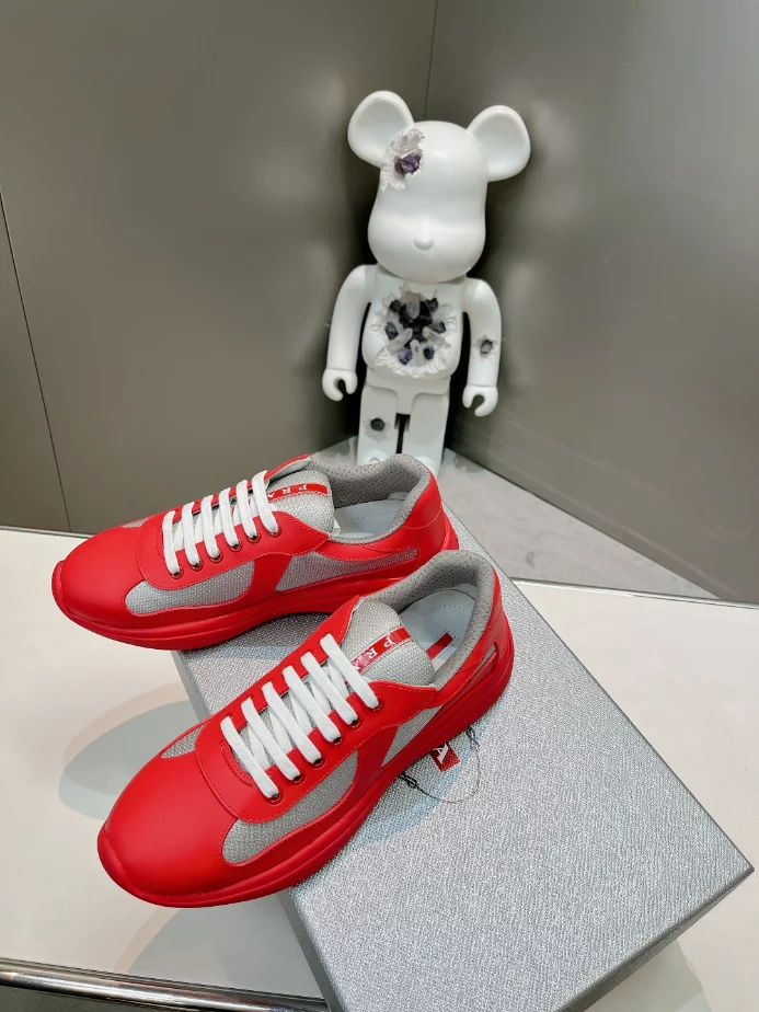 PRADA AMERICA'S CUP SOFT RUBBER AND BIKE FABRIC SNEAKERS - PRD005