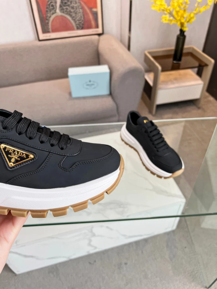 PRAX 01 DELAVÉ SUEDE AND RE-NYLON SNEAKERS - PRD047