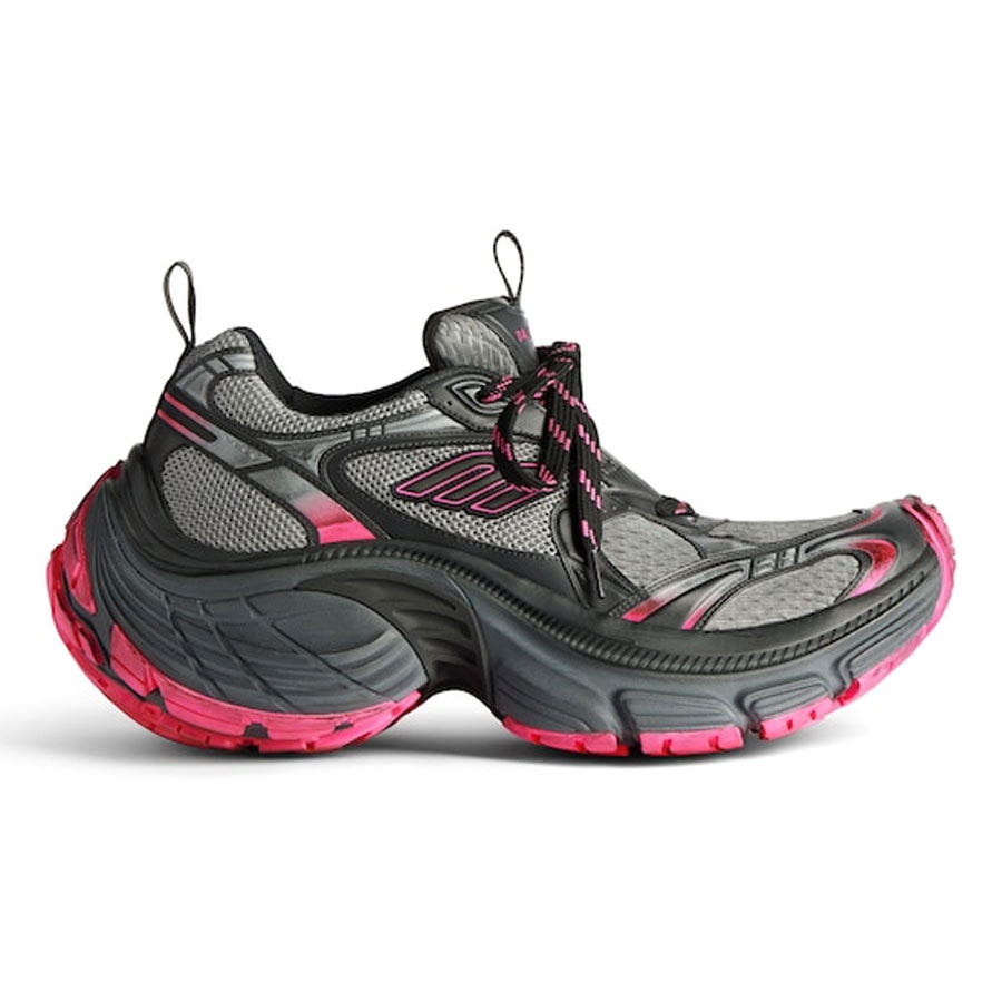 BALENCIAGA WOMEN'S 10XL SNEAKER IN GREY/PINK/BLACK - BB275