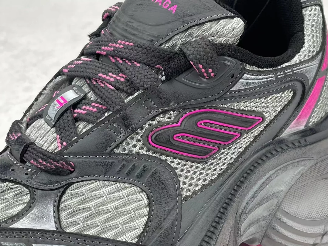 BALENCIAGA WOMEN'S 10XL SNEAKER IN GREY/PINK/BLACK - BB275