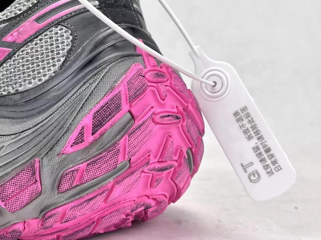 BALENCIAGA WOMEN'S 10XL SNEAKER IN GREY/PINK/BLACK - BB275