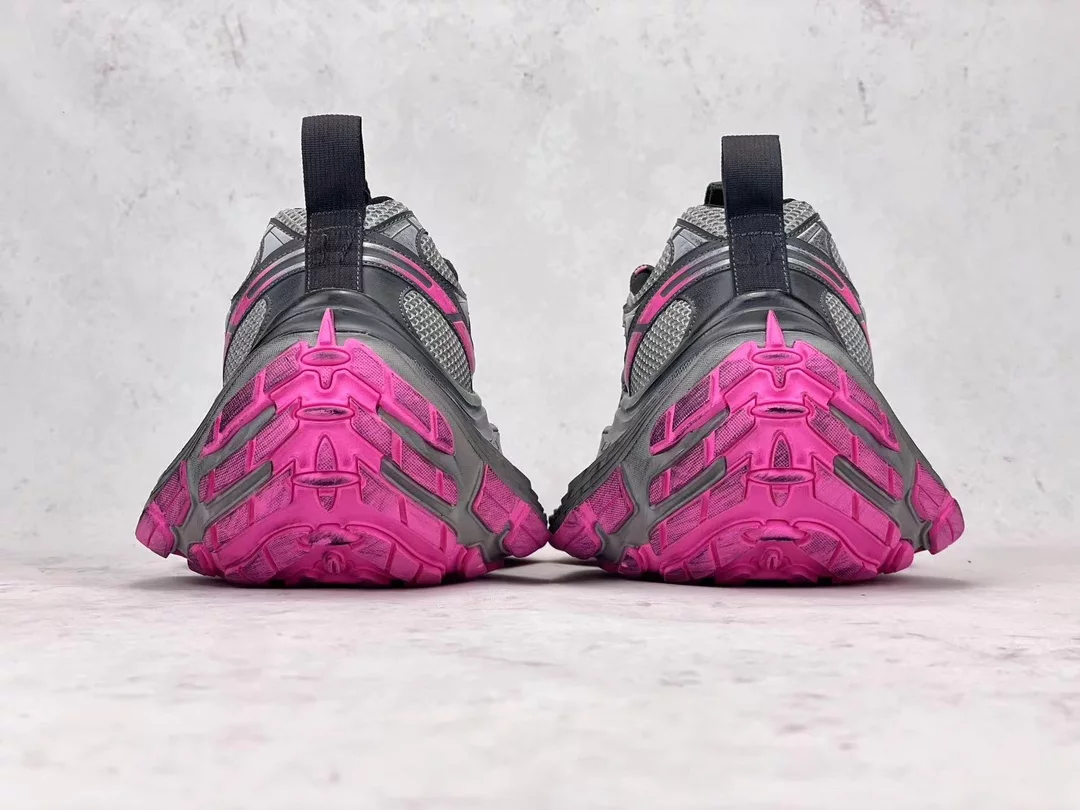 BALENCIAGA WOMEN'S 10XL SNEAKER IN GREY/PINK/BLACK - BB275