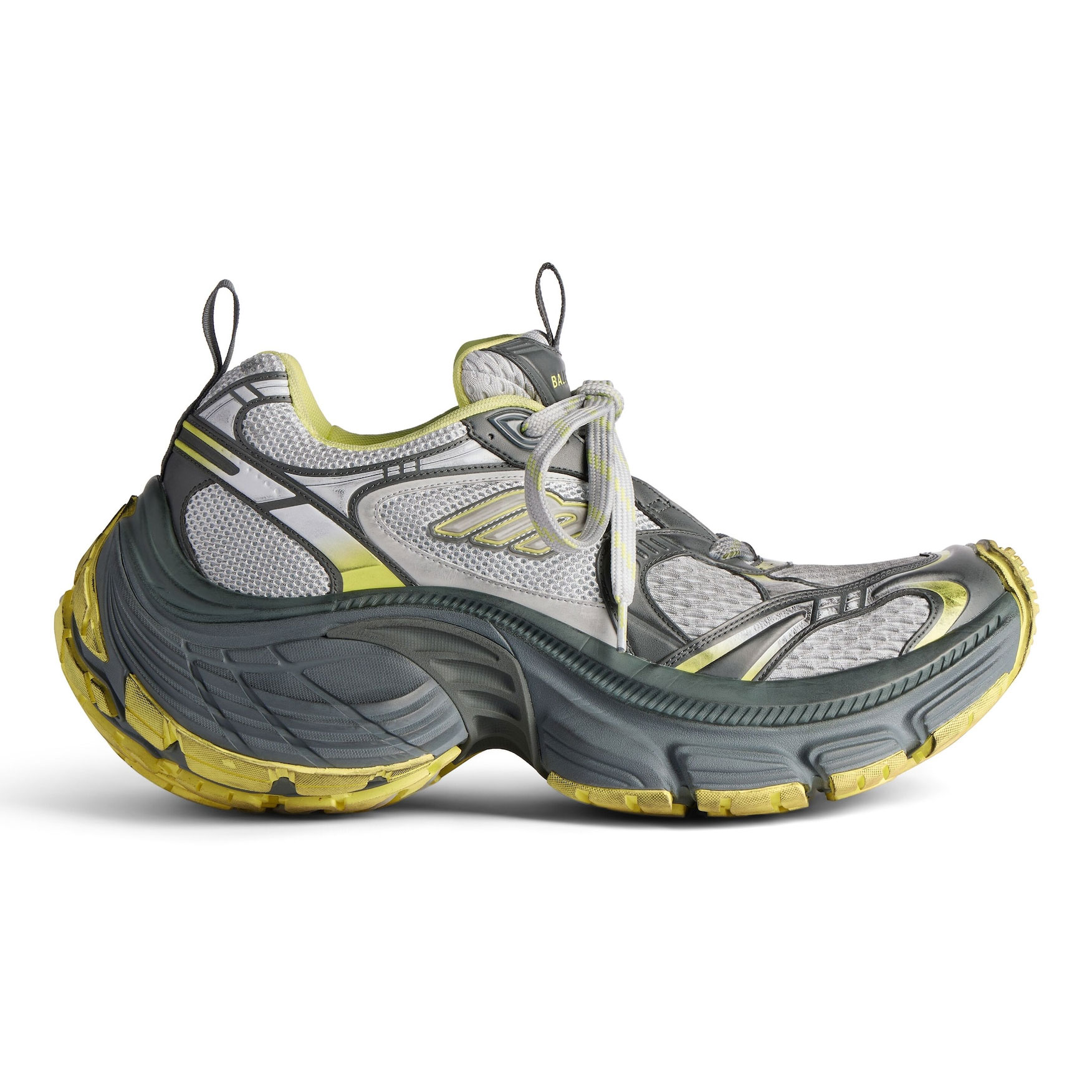 BALENCIAGA MEN'S 10XL SNEAKER IN GREY/YELLOW - BB272