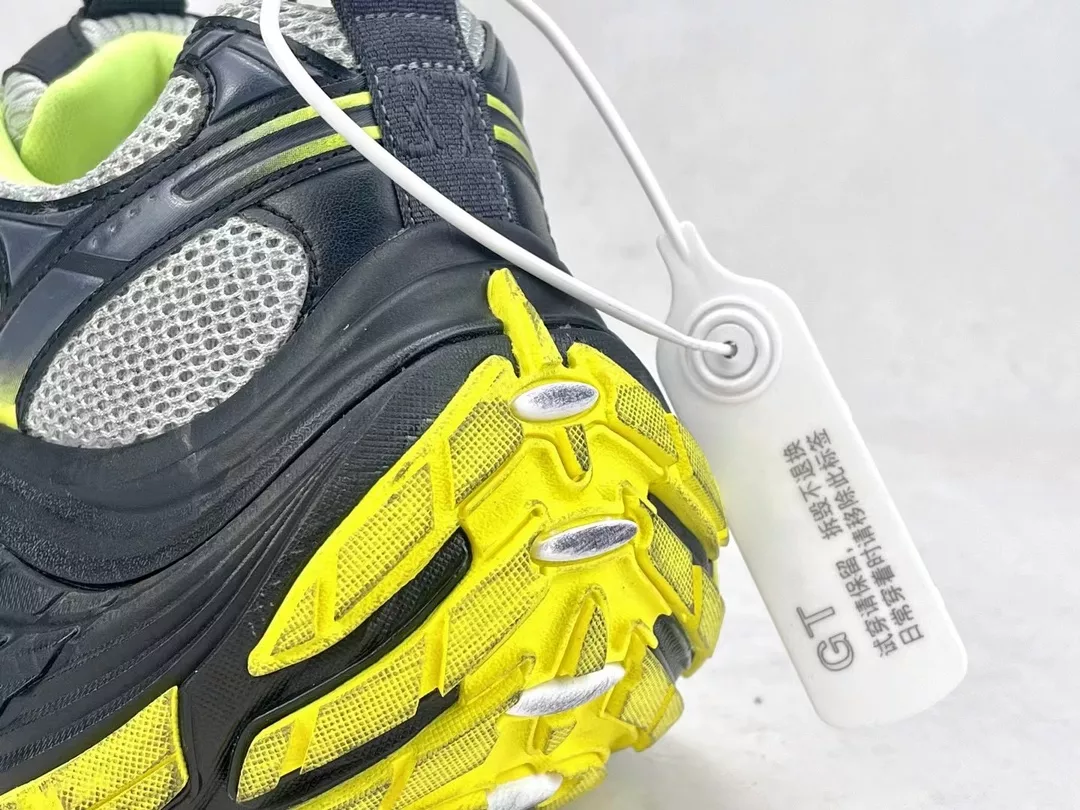 BALENCIAGA MEN'S 10XL SNEAKER IN GREY/YELLOW - BB272