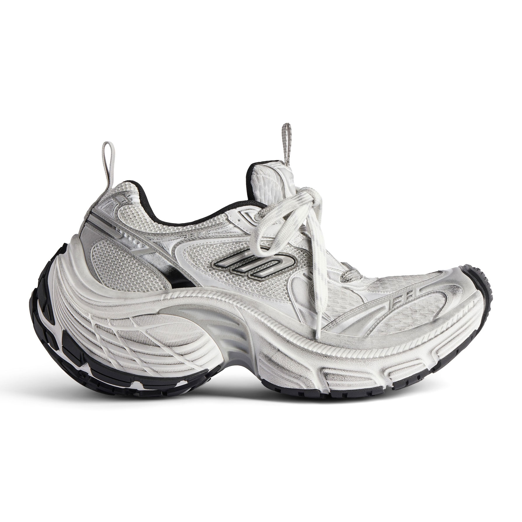 BALENCIAGA MEN'S 10XL SNEAKER IN WHITE/BLACK/GRIS - BB273