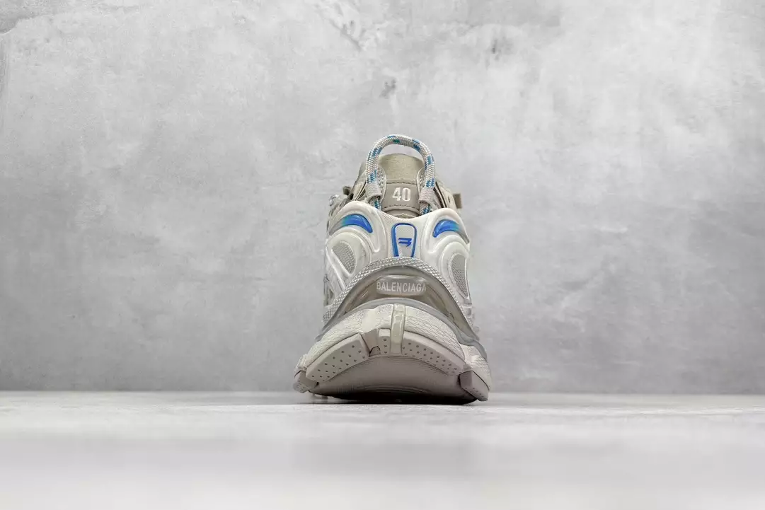 BALENCIAGA RUNNER SNEAKER IN TAUPE/BLUE - BB264