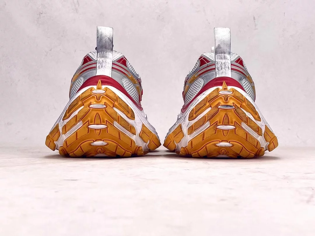 BALENCIAGA WOMEN'S 10XL SNEAKER IN WHITE/RED/ORANGE - BB276