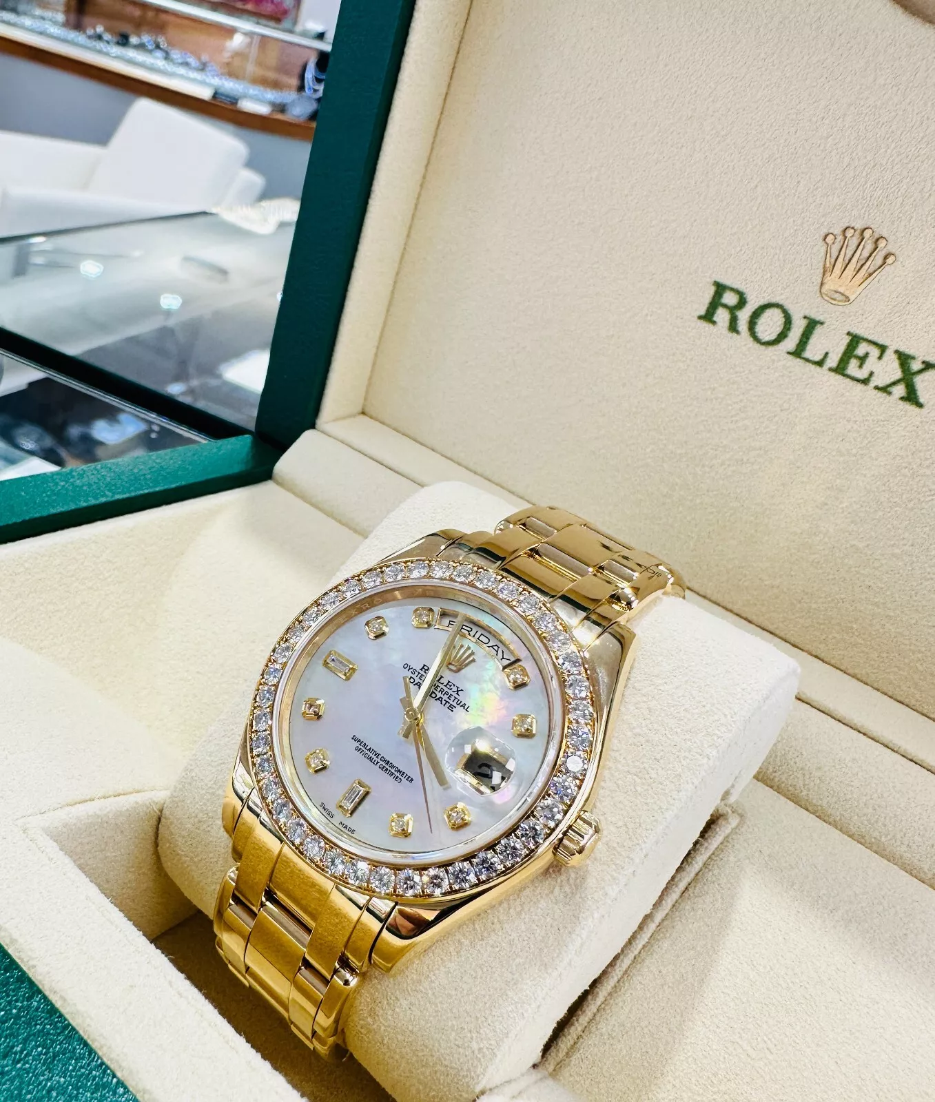 ROLEX DAY-DATE 118139 36MM BLUE DIAL