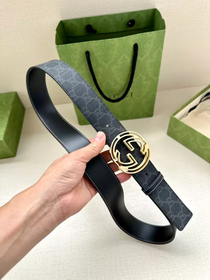 GUCCI BELT WITH INTERLOCKING G BUCKLE 3.8CM - B105