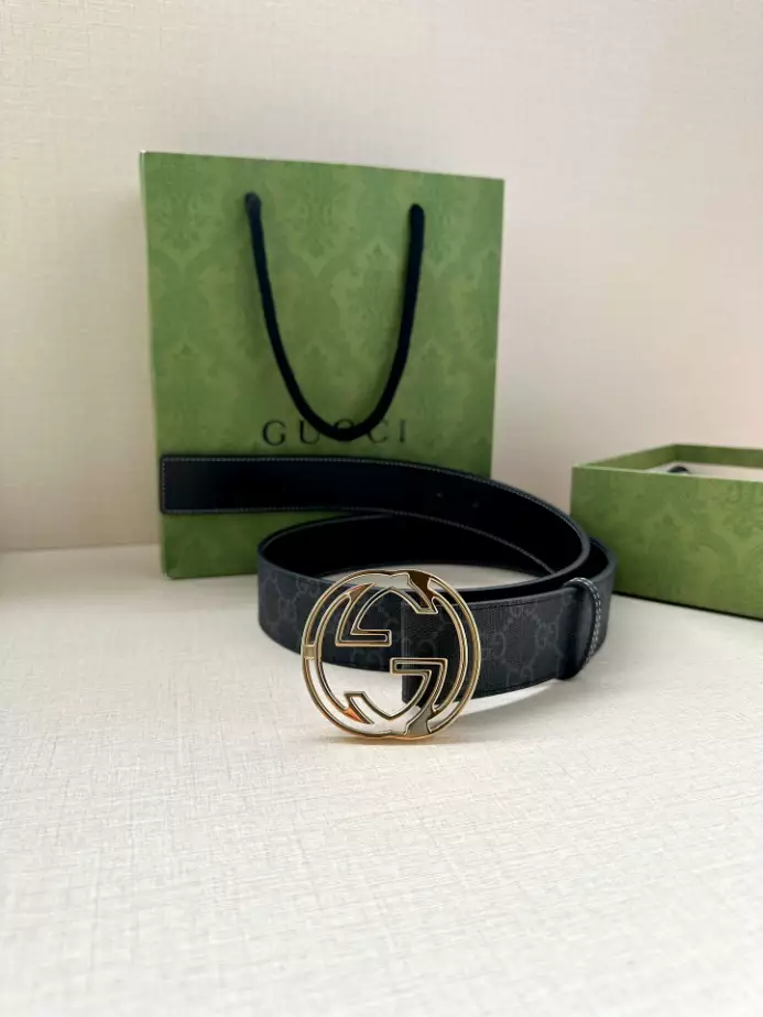 GUCCI BELT WITH INTERLOCKING G BUCKLE 3.8CM - B105