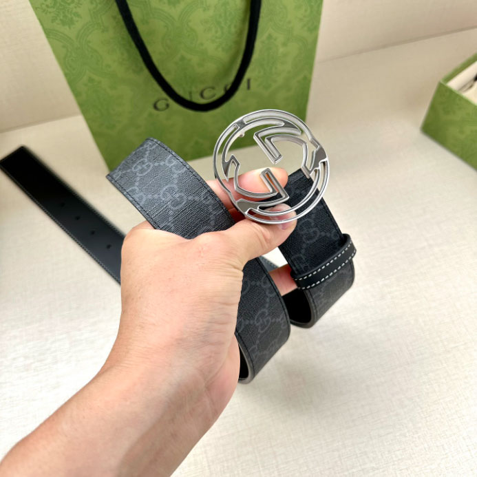 GUCCI BELT WITH INTERLOCKING G BUCKLE 3.8CM - B106