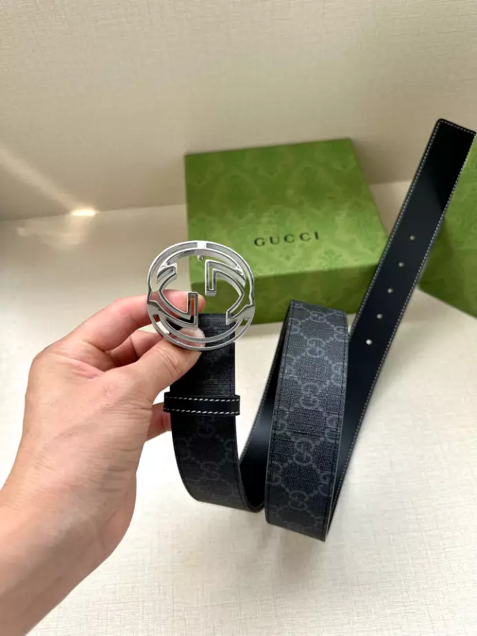 GUCCI BELT WITH INTERLOCKING G BUCKLE 3.8CM - B106