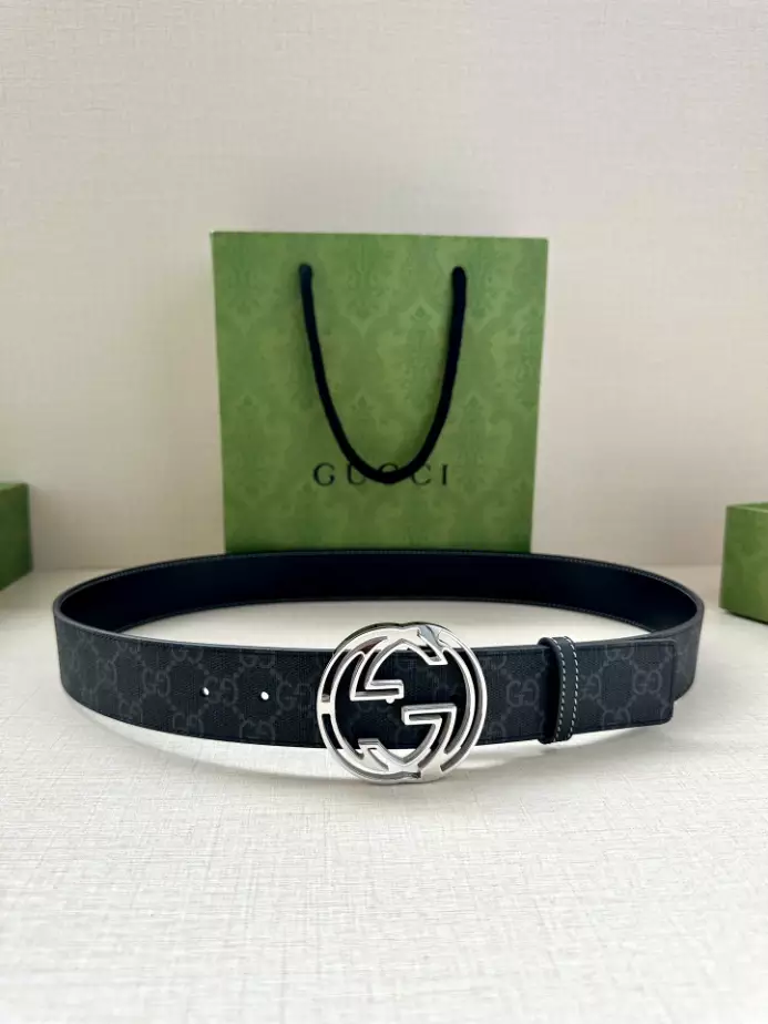 GUCCI BELT WITH INTERLOCKING G BUCKLE 3.8CM - B106