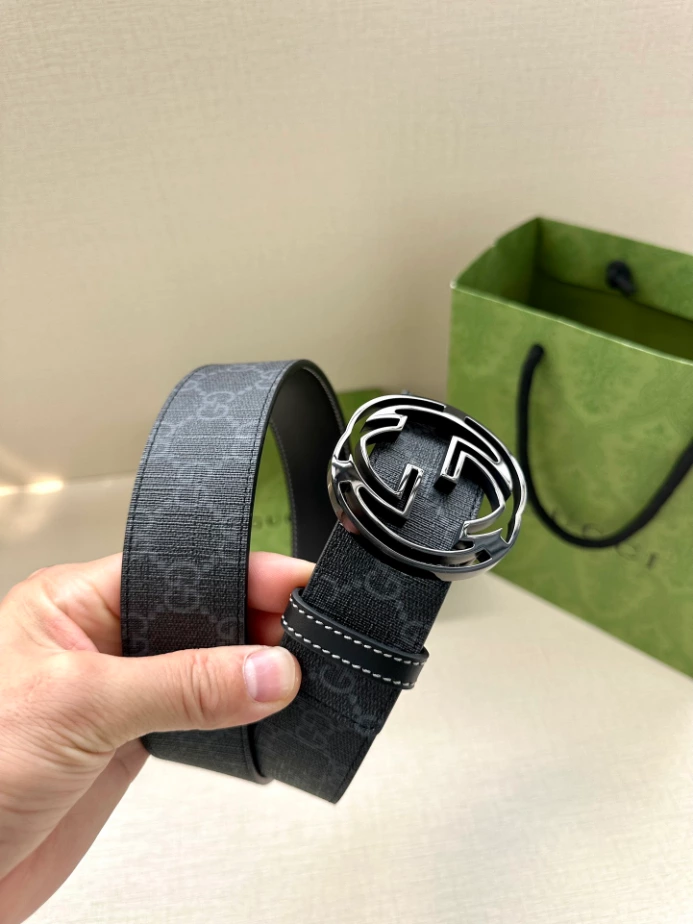 GUCCI BELT WITH INTERLOCKING G BUCKLE 3.8CM - B107