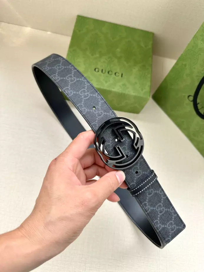 GUCCI BELT WITH INTERLOCKING G BUCKLE 3.8CM - B107