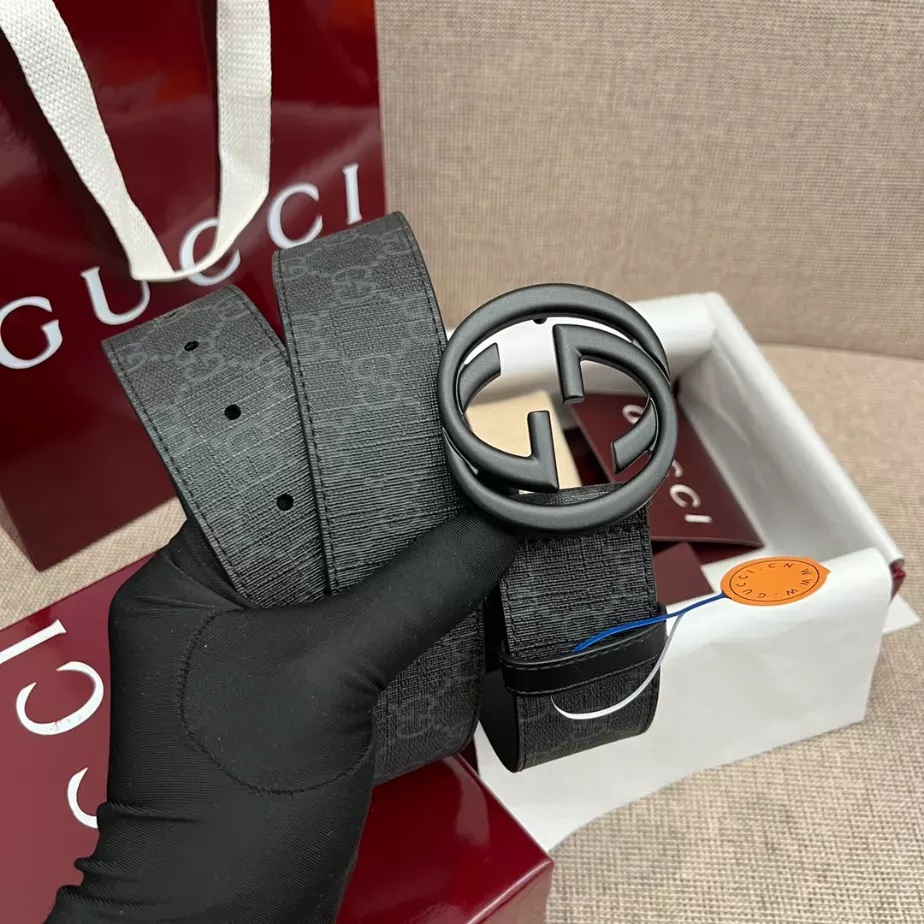 GUCCI BELT WITH INTERLOCKING G BUCKLE 4CM - B103