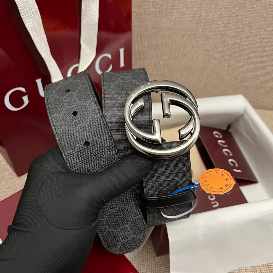 GUCCI BELT WITH INTERLOCKING G BUCKLE 4CM - B104