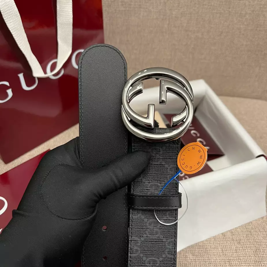 GUCCI BELT WITH INTERLOCKING G BUCKLE 4CM - B104