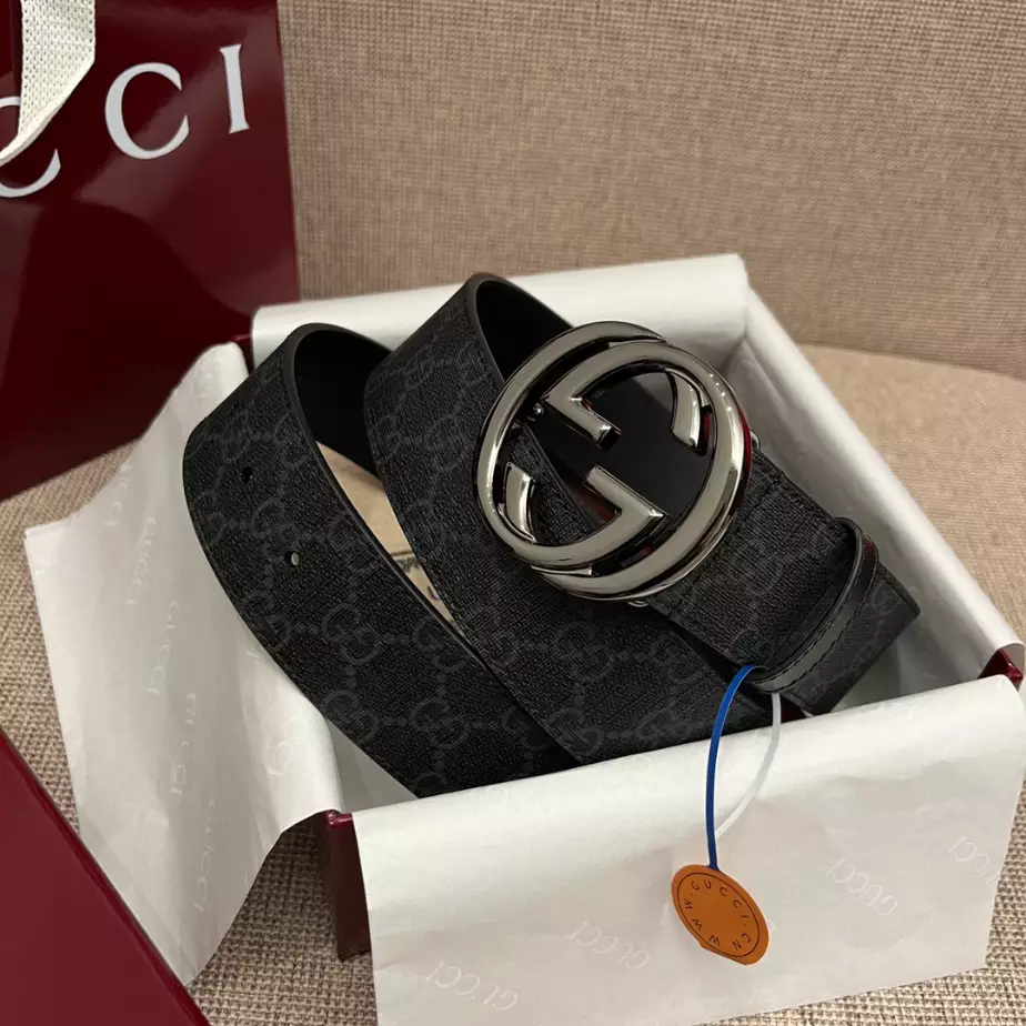 GUCCI BELT WITH INTERLOCKING G BUCKLE 4CM - B104