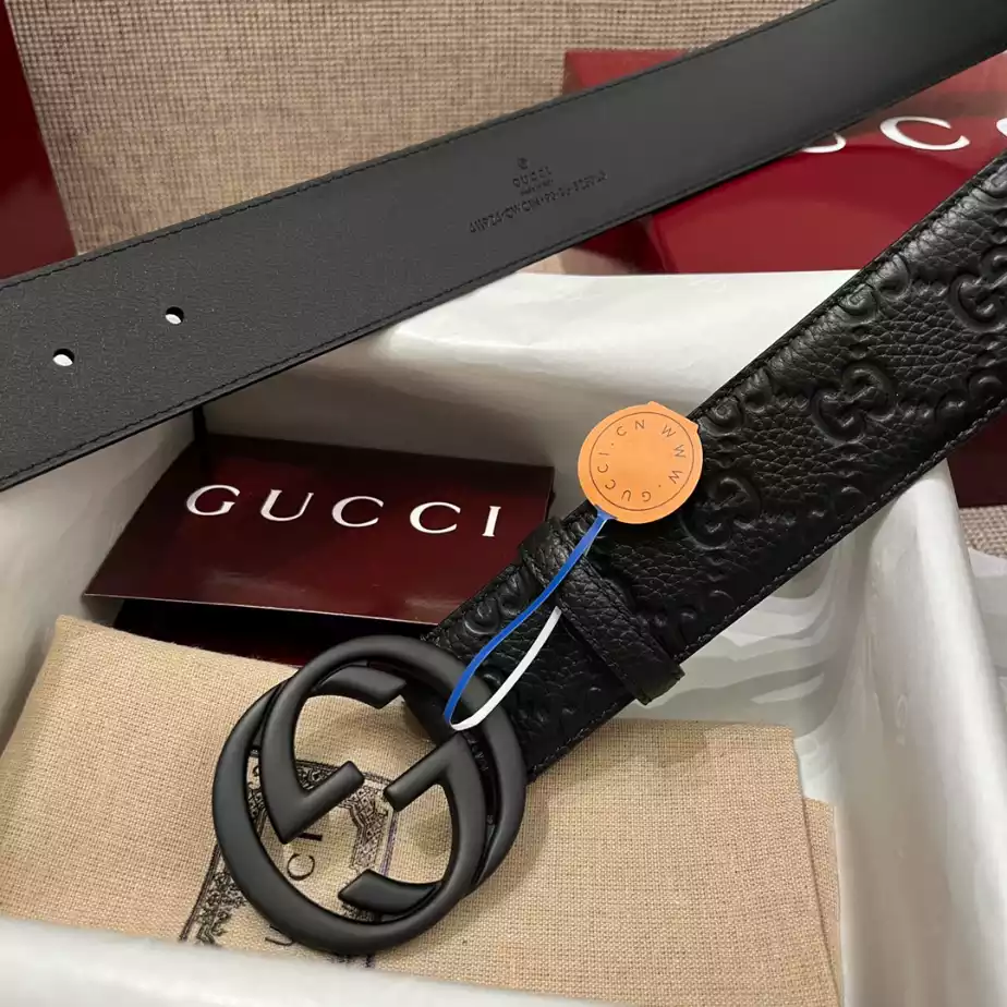 GUCCI BELT WITH INTERLOCKING G BUCKLE 4CM - B108