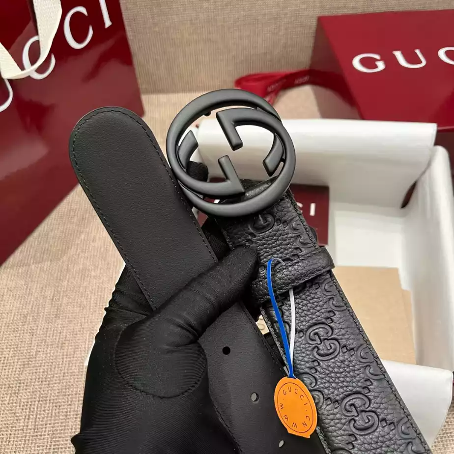 GUCCI BELT WITH INTERLOCKING G BUCKLE 4CM - B108