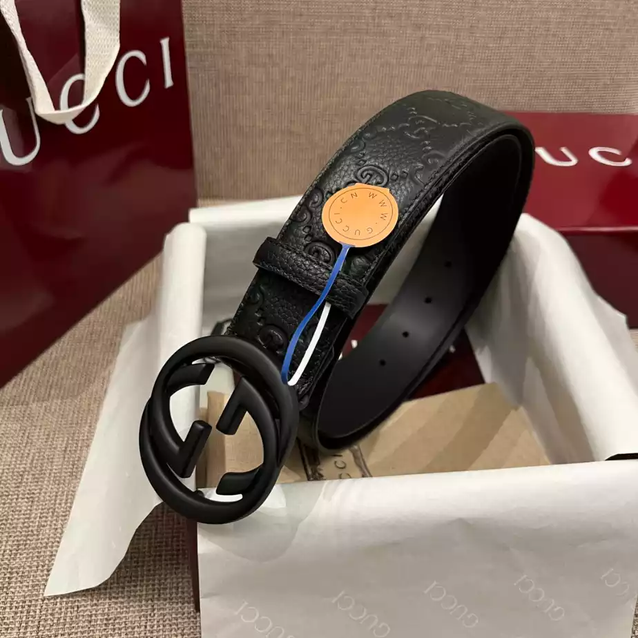 GUCCI BELT WITH INTERLOCKING G BUCKLE 4CM - B108