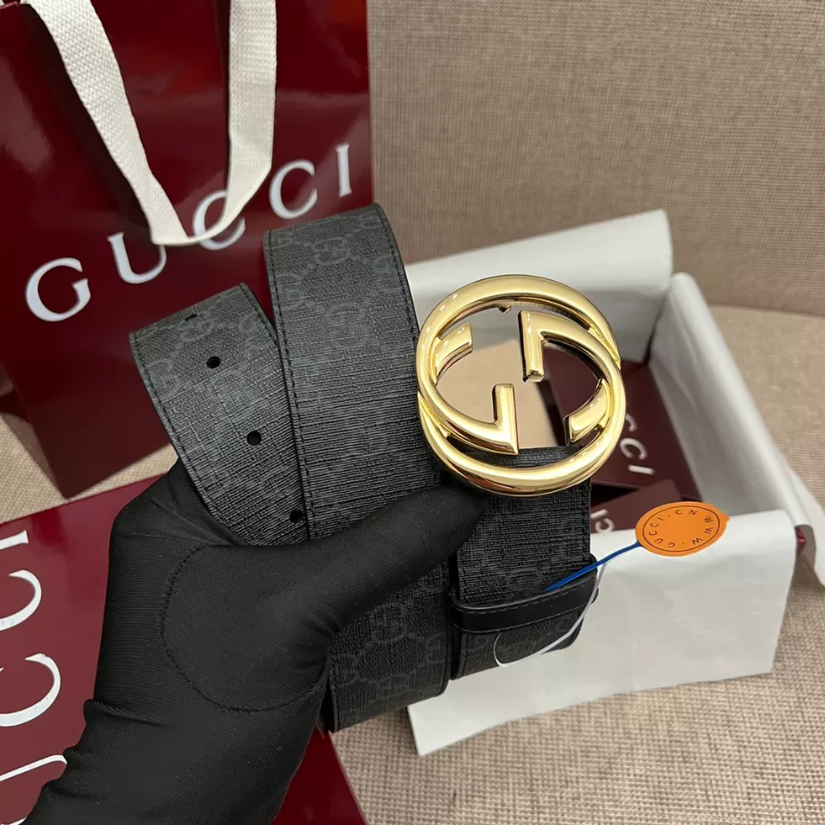 GUCCI BELT WITH INTERLOCKING G BUCKLE 4CM - B109
