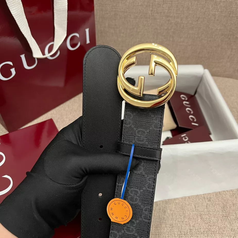 GUCCI BELT WITH INTERLOCKING G BUCKLE 4CM - B109