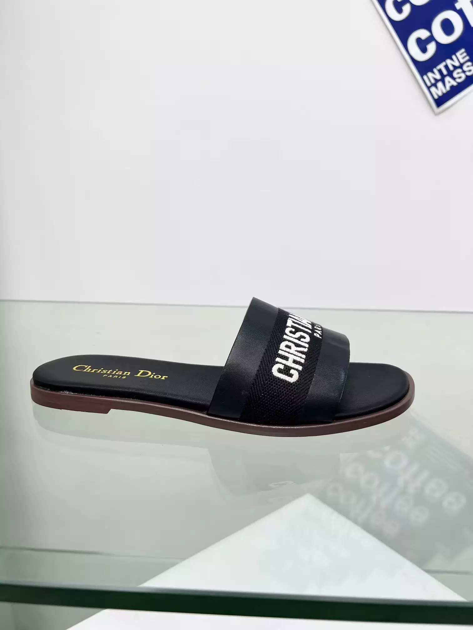 Dior Dway Heeled Slide Black - SDD010